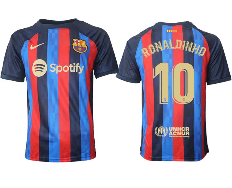 Men 2022-2023 Club Barcelona home aaa version blue #10 Soccer Jersey1